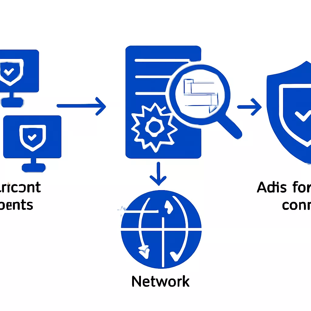 Схема работы DLP-системы: Endpoint-агенты, Network-перехват, ядро анализа и консоль управления